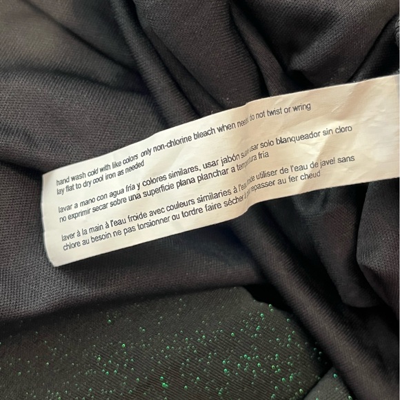 Eloquii Womens Green Metallic Round Neck Long Sleeve Sparkle Mini Dress 16 - Picture 6 of 9